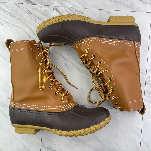 •L.L. Bean Men’s 8 Made In Maine Leather Hunting Duck Waterproof Boots 8\